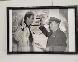 Framed Photo Of Man Being Sworn Into Air Force