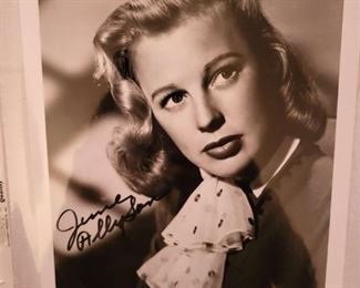 June Allyson Signed Photo