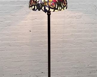 Large Floor Lamp, Tiffany Style Shade