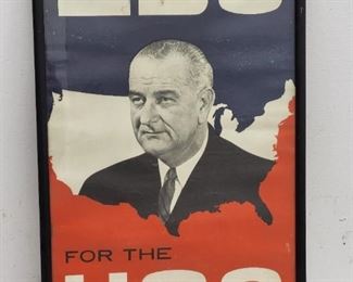 LBJ For The USA Framed Poster