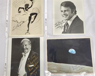 Lot 1 Autographed Photos 4 Of Lena Bosquette, Frank Gifford, Frank Borman, Sketch Henoderson