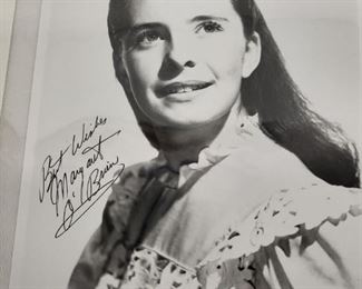 Margaret Obrien Autograph Photo