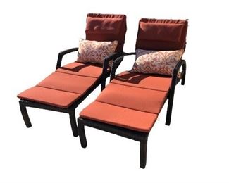 $630 Frontgate Expandable Lounge Chair/ Chaise- Pair
