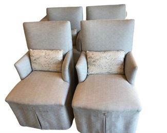 $2590 Dennis & Leen Single Pleat Upholstered Armchairs