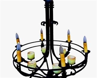 $800 Steven Handleman Studios Wrought Iron Chandelier