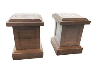 $600 Cast Stone Pedestal Pair