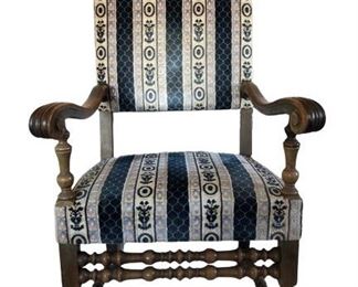 $2340 Antique walnut German Renaissance style armchair