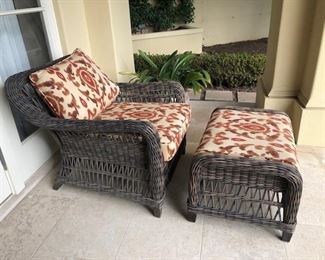 $2700 PAIR janus lounge chair ottoman (total 4 pieces)