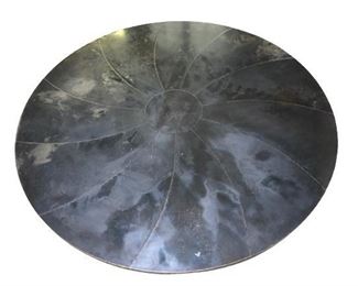 $3,250 zinc top, faux trunk table, Made Goods