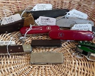Assorted Knives and a money clip