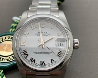 Rolex Silver Watch Men's 