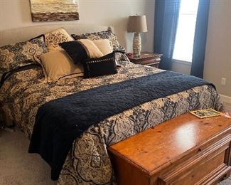 2 year old Sleep Number bed with toppers/protectors, matching bedroom furniture 