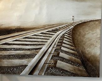 Really cool 3-dimensional rail road piece