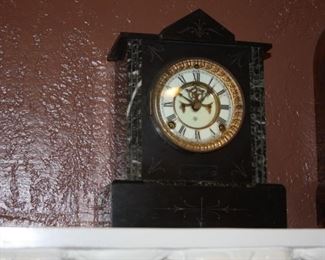 Ansonia Clock - black marble