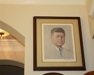 Norman Rockwell "JFK" Lithograph 1960 numbered 174/2500
