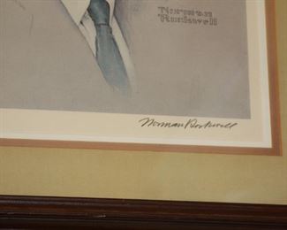 Norman Rockwell "JFK" Lithograph 1960 numbered 174/2500