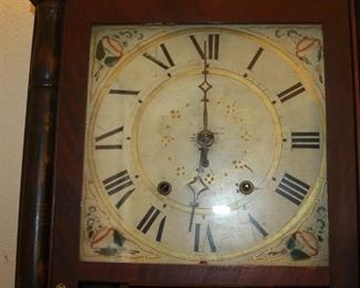 Antique Wall Clock - Eli Terry - damaged/missing glass