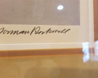 Norman Rockwell "JFK" lithograph with book and COA