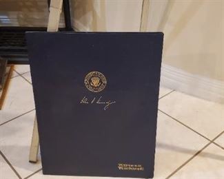 Norman Rockwell "JFK" lithograph with book and COA