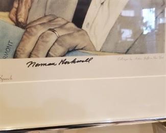 Norman Rockwell lithograph "Freedom of Speech"