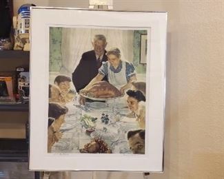 Norman Rockwell "Freedom from Want" ARTIST PROOF signed in pencil