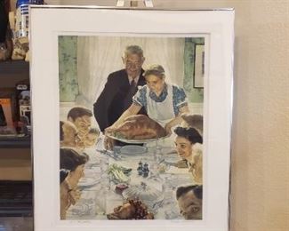 Norman Rockwell "Freedom from Want" ARTIST PROOF signed in pencil