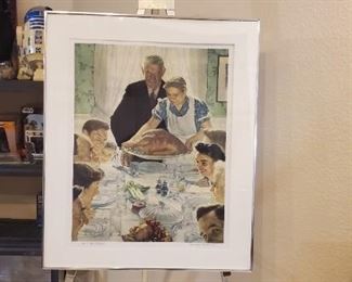Norman Rockwell "Freedom from Want" ARTIST PROOF signed in pencil