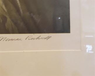 Norman Rockwell "Freedom from Want" ARTIST PROOF signed in pencil