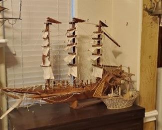 collection of wood ships