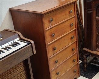 Small dresser with swing open drawers 