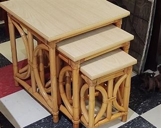 California bamboo nesting tables 