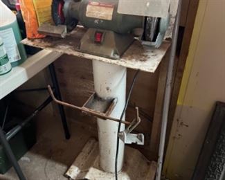 Industrial strength grinder and pedestal