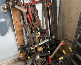 A large variety of bar clamps