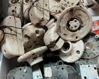 Vintage porcelain electrical sockets