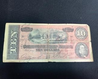 Confederate $10 bill