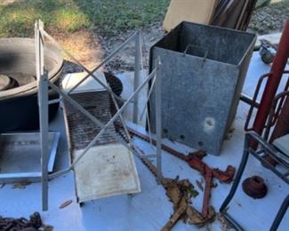 Vintage camping stove items