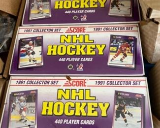 Three score NHL hockey card cases sealed