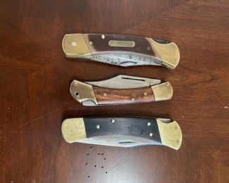 Buck and Old Timers pocket knives 