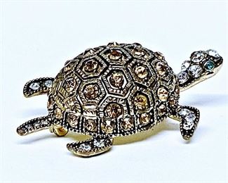 Vintage Turtle Brooch by Monet. ........To register and to place bids simply go to www.capitolsalesservices.hibid.com