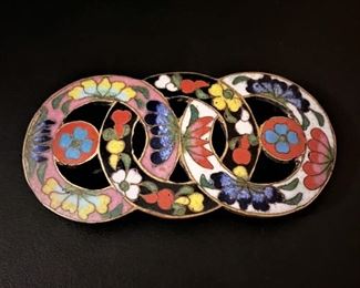 Antique Cloisonné Buckle . ........To register and to place bids simply go to www.capitolsalesservices.hibid.com