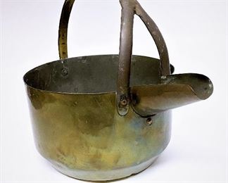 Vintage brass tri handled kettle purer by GUBI
