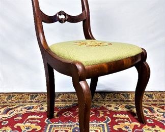 Antique American Empire Antebellum side chair, circa 1830. ........To register and to place bids simply go to www.capitolsalesservices.hibid.com