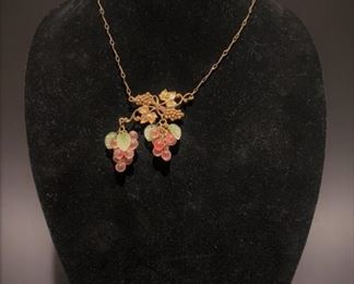 Vintage Pididdly Links grape clusters necklace