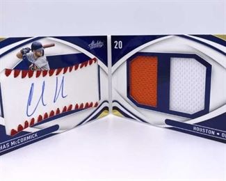 Chas McCormick RC  Autograph Booklet Jersey Card