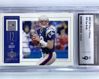 2002 Tom Brady RC Piece of History CSG Mint 9