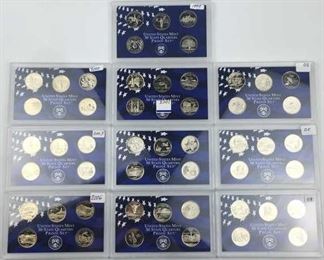 1999-2008 State Quarter Proof Sets All 50 States