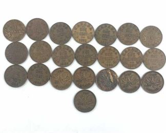(22) 1920-1938 Early Canada Pennies