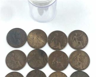 (12) 1907-1938 Great Britain Large Cents