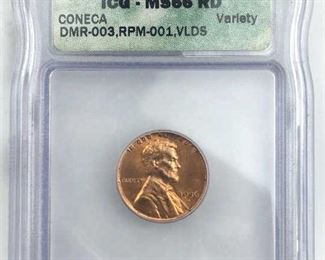 1956-D ICG MS66RD Doubled D Rare Variety