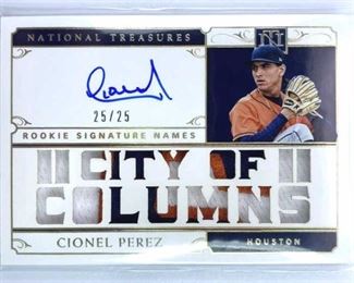 2019 National Treasures #/25 Cionel Perez Auto/Rel